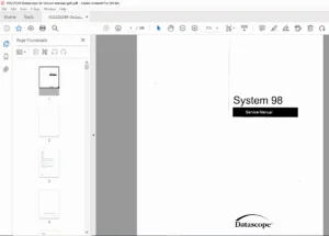 Datascope System 98 IABP Service Manual - Repair, Parts, Schematics - PDF