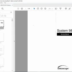 Datascope System 98 IABP Service Manual - Repair, Parts, Schematics - PDF