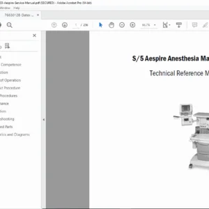 Datex-Ohmeda S/5 Aespire & Aespire 100 Service Manual – PDF