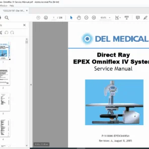 Del Medical Epex / Omniflex IV X-Ray System – Service Manual PDF