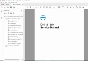 Dell 1815dn Laser MFP – Service Manual (March 2006 Edition) PDF