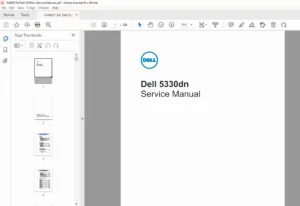 Dell 5330dn Mono Laser Printer Service Manual – Parts, Repair & Troubleshooting – PDF