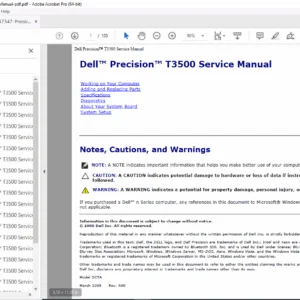Dell Precision T7600 Workstation Service Manual – PDF Download