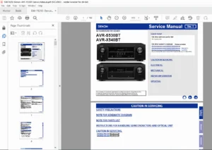 Denon AVR-S530BT AVR-X540BT Service Manual PDF