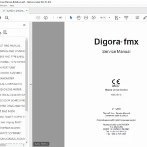 Digora FMX Digital Imaging System Service Manual PDF (Repair & Setup Guide)