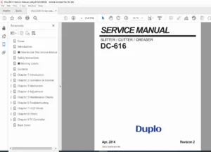 Duplo DC-616 Slitter Cutter Creaser Service Manual – PDF Download