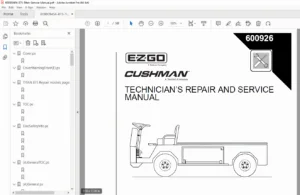 E-Z-GO Industrial 875 & Titan Electric Utility Vehicles Service Manual (36V / 48V) PDF