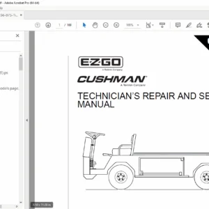 E-Z-GO Industrial 875 & Titan Electric Utility Vehicles Service Manual (36V / 48V) PDF