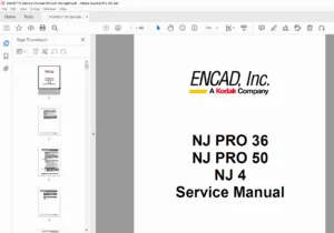ENCAD NJ Pro 36 / NJ Pro 50 / NJ 4 Large Format Printer Service Manual – PDF