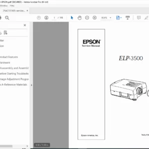 EPSON ELP-3500 Projector Service Manual PDF