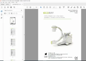 EcoRay CX9Plus C-Arm Service Manual PDF DOWNLOAD