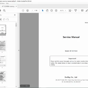 EcoRay HF-525 PLUS Service Manual PDF DOWNLOAD