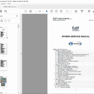 Edif Sphera Service Manual PDF Clinical Chemistry Analyzer Repair Guide - PDF