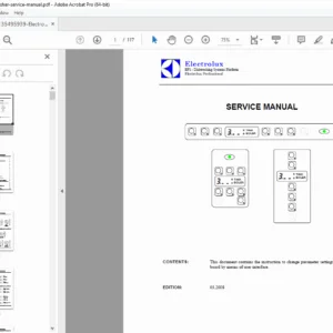 Electrolux Professional Electronic Dishwasher Service Manual – PDF Download