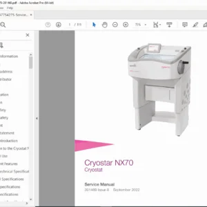 Epredia CryoStar NX70 Cryostat Service Manual (Issue 08, 2022) - PDF DOWNLOAD