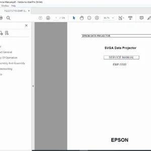 Epson EMP-5500 SVGA Projector Service Manual 1998  - PDF DOWNLOAD