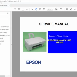 Epson Stylus CX1500 / ME100 Service Manual PDF DOWNLOAD