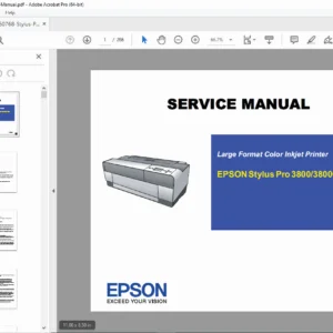 Epson Stylus Pro 3800 Service Manual - Repair, Maintenance & Parts