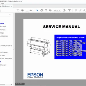 Epson Stylus Pro 7900 Series Service Manual 2010 - PDF DOWNLOAD