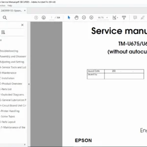 Epson TM-U675/U675P Multifunction POS Printer Service Manual PDF