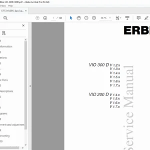 Erbe VIO 200D 300D Electrosurgical Generator Service Manual PDF Download