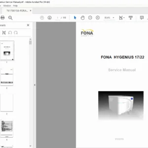 FONA Hygenius Dental Sterilizer Service & Maintenance Manual - PDF