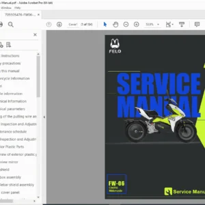 FW06 Model – Full Services & Maintenance Manual PDF DOWNLOAD