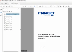 Fargo DTC550 Card Printer/Encoder Service, Diagnostics - PDF