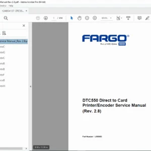 Fargo DTC550 Card Printer/Encoder Service, Diagnostics - PDF