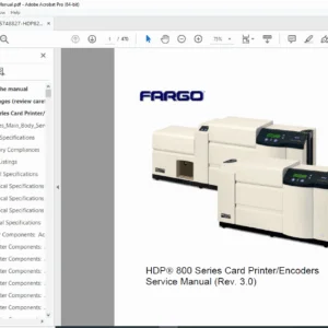 Fargo HDP800 Series Card Printer/Encoder Service Manual – PDF Download