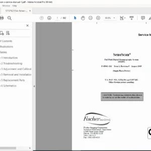 Fischer SenoScan Service Manual PDF (Single Phase)
