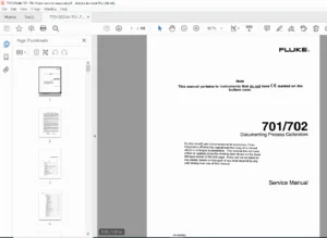 Fluke 701 & 702 Documenting Process Calibrator Service Manual PDF