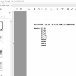 Freightliner Business Class Trucks FL50–FL112 MB50–MB80 Service Manual PDF