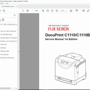 Fuji Xerox DocuPrint C1110 / C1110B Service Manual – Complete OEM Edition