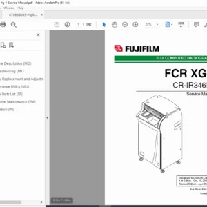 Fujifilm FCR XG-1 (CR-IR346RU) Service Manual – PDF Download