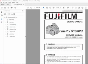 Fujifilm FinePix S1000fd Service & Repair Manual PDF (Schematics)
