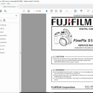 Fujifilm FinePix S1500 Service Manual: Disassembly, Schematics & Adjustments - PDF