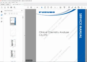 Furuno CA-270 Clinical Chemistry Analyzer Service Manual – Technician Edition PDF