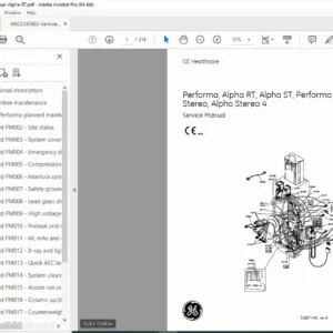GE Alpha RT / ST / Performa X-Ray System Service Manual (PDF)