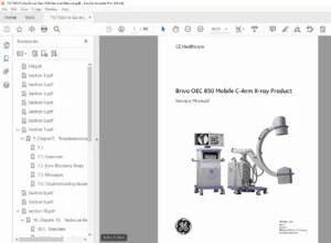 GE Brivo OEC 850 C-Arm Service Manual PDF – Technical & Troubleshooting Guide