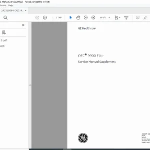 GE OEC 9900 Elite Service Manual Supplement 2007 - PDF DOWNLOAD