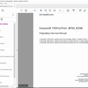 GE Voluson 730 Pro / ProV Service Manual (BT05 & BT08) – PDF Download