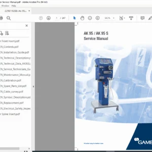 Gambro AK 95 AK 95S Hemodialysis Machine Service Manual Repair Guide PDF