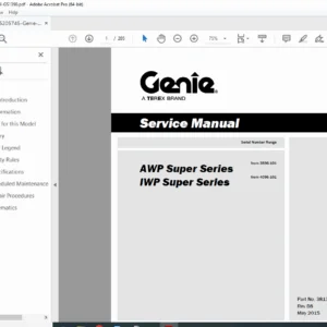 Genie AWP & IWP Super Series Service Manual (Part No. 38139) – PDF Download