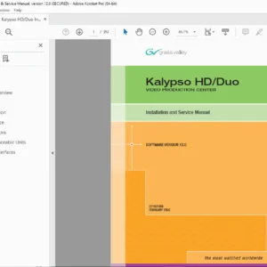Grass Valley Kalypso HD/Duo Installation & Service Manual PDF (V12.0)