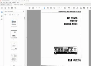 HP 8350B Sweep Oscillator Operating and Service Manual - PDF