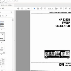 HP 8350B Sweep Oscillator Operating and Service Manual - PDF