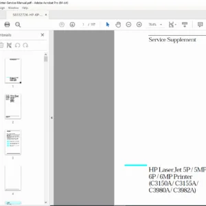 HP LaserJet 6P / 6MP Printer Service Manual PDF