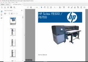 HP Scitex FB500 / FB700 UV Flatbed Printer Service Manual – Repair & Diagnostics PDF