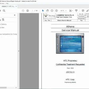 HTC Athena X7500 / X7501 / X7510 Service Manual & Repair Guide PDF